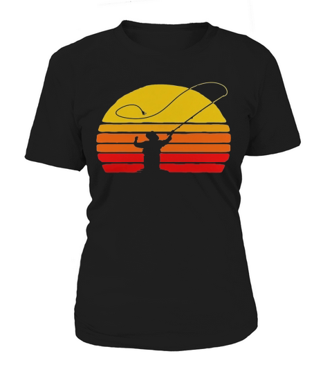 Retro Fly Fishing Shirt - Vintage Trout Fisherman Design 3 Black Youth Women's T-Shirt