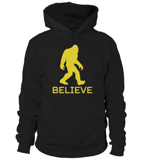 Believe Classic Bigfoot Sasquatch Silhouette T Hoodie Unisex