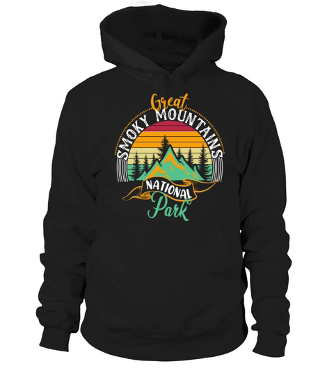 Great Smoky Mountains National Park Retro Sunset N Hoodie Unisex