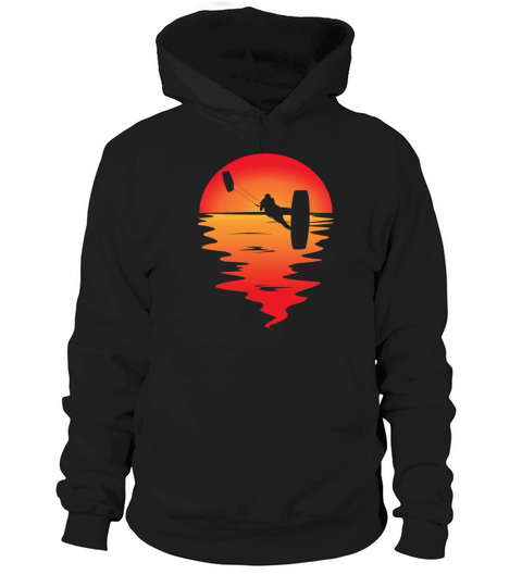Retro Sunset Kiteboarding Water Adventure Hoodie Unisex