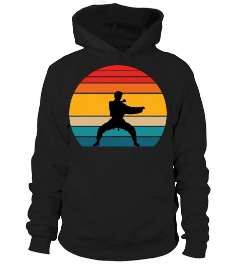 Vintage Retro Karate Hoodie Unisex