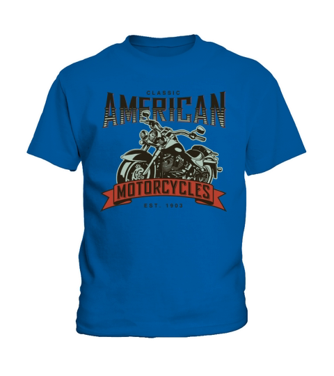 Classic American Motorcycle Kids T-Shirt