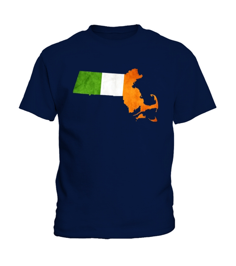 Cool Irish Flag Massachusetts  T-Shirt Kids T-Shirt