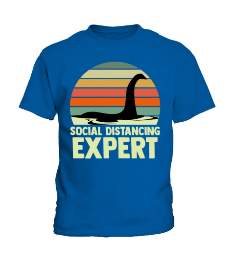 Social Distancing Expert Nessie Monster Scotland Kids T-Shirt