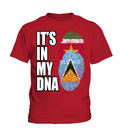 Surinamese And Saint Lucian Vintage Heritage DNA F Kids T-Shirt