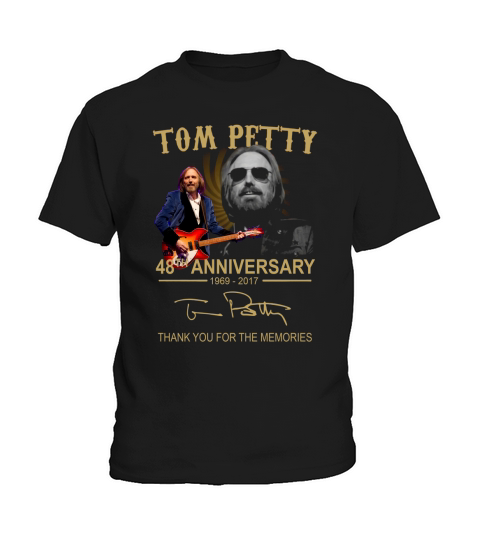Tom Petty 48th anniversary 1969-2017 signed thank you memories shirt Kids T-Shirt