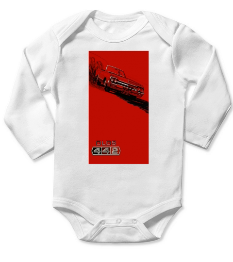 1964 Oldsmobile 442 vintage ad reproduction Long Sleeve Baby One-Piece