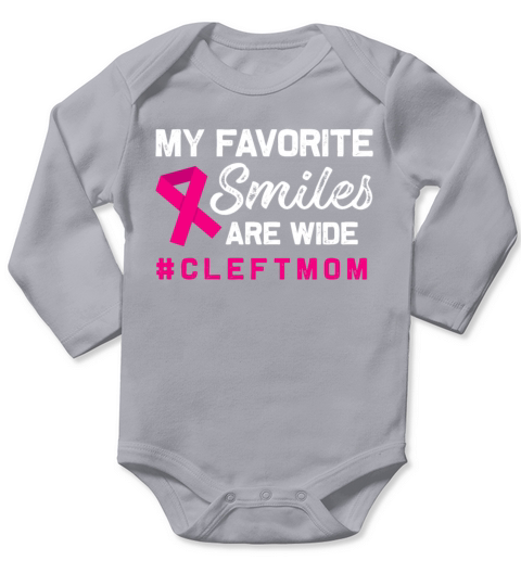 Cleft Palate Lip Fun Beat Strong Awareness print Long Sleeve Baby One-Piece