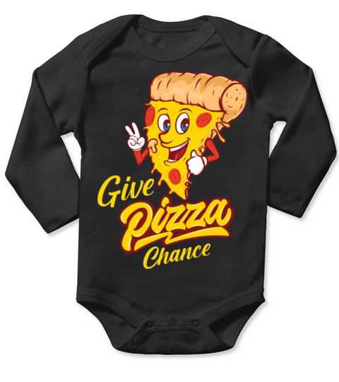 Funny baby shower or family pizza night toddler Long Sleeve Baby One-Piece