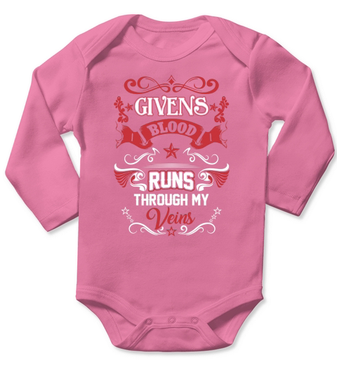 GIVENS BLOOD RUNS THROUGH MY VEINS Long Sleeve Baby One-Piece