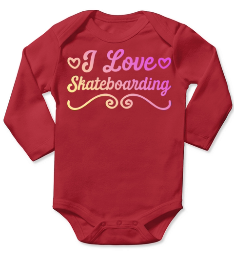 I love skateboard Long Sleeve Baby One-Piece