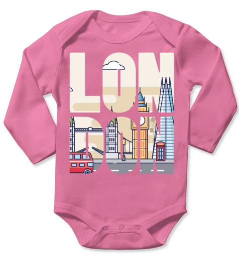 London Long Sleeve Baby One-Piece