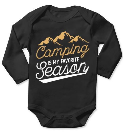 mping Is My Favorite Season Vacation Trip Outdoor Long Sleeve Baby One-Piece