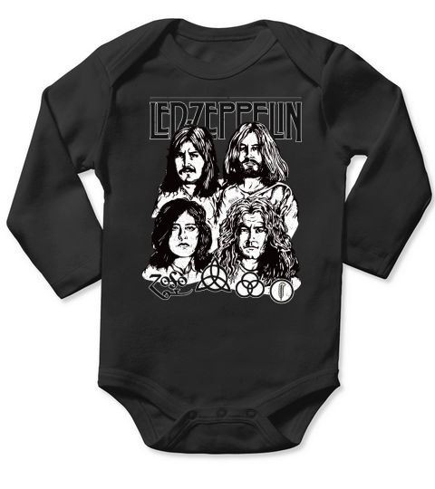 MUSIC BAND LE ZEPPELIN GRAPHIC Long Sleeve Baby One-Piece