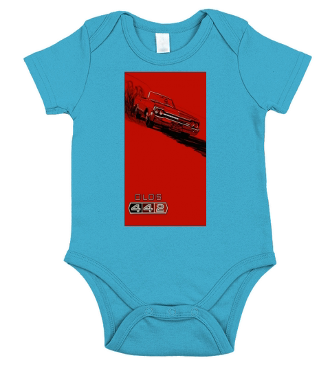 1964 Oldsmobile 442 vintage ad reproduction Short Sleeve Baby One-Piece