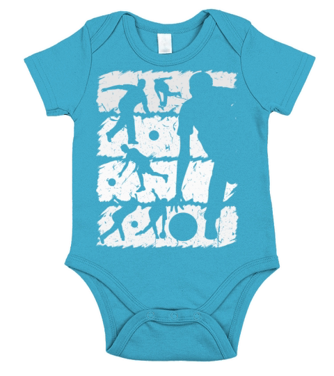 Bowling Player Silhouette Bowl Short Sleeve Baby One-Piece