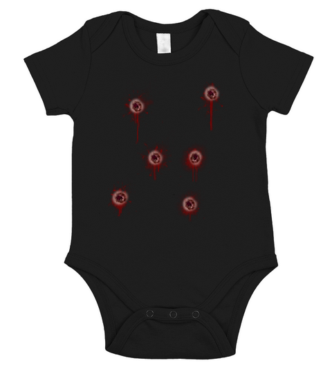 Bullet Holes Costume Short Sleeve Baby One-Piece