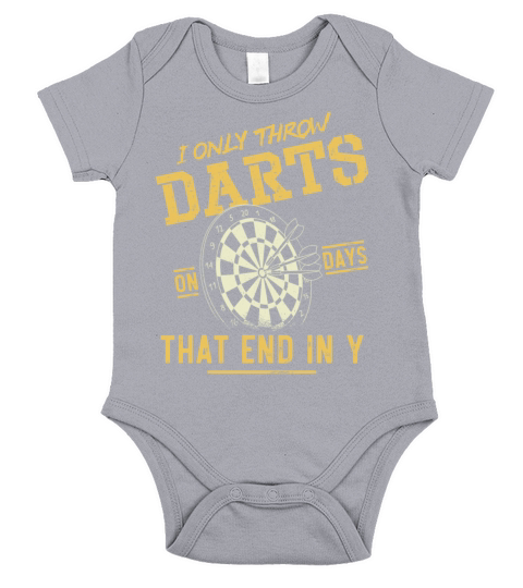 Darts Board Vintage I Only Throw Short Sleeve Baby One-Piece