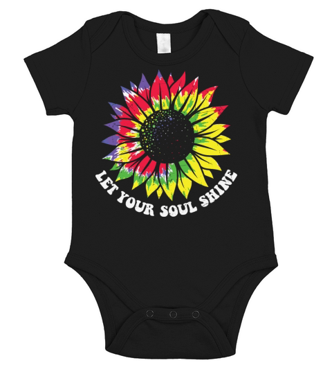 Funny Design For Hippies Sunflowers Short Sleeve Baby One-Piece