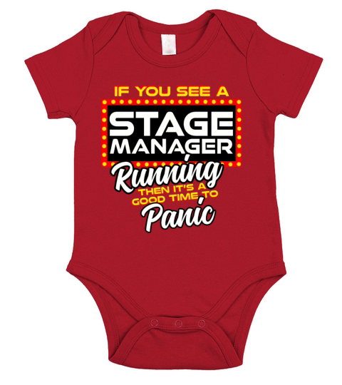 If You See A Stage Manager Running Then Panic Short Sleeve Baby One-Piece