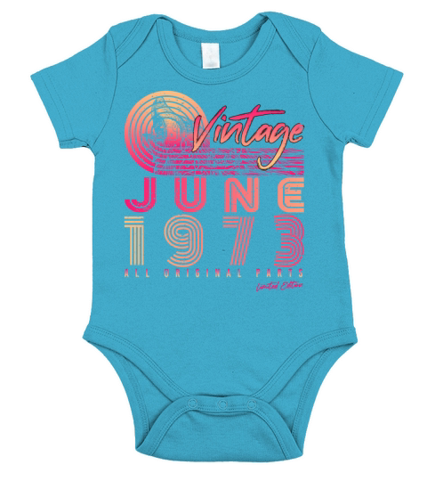 June 1973 Original Short Sleeve Baby One-Piece