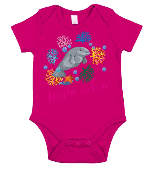 Just a girl who love manatee Short Sleeve Baby One-Piece