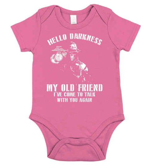 Marine Warrior hello darkness my old friend Short Sleeve Baby One-Piece