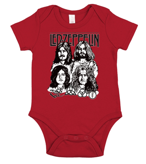 MUSIC BAND LE ZEPPELIN GRAPHIC Short Sleeve Baby One-Piece