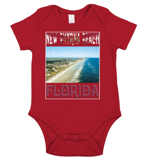 New Smyrna Beach Florida Short Sleeve Baby One-Piece