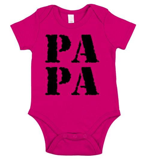 Papa Vintage Fathers Day Dad Quote For Papa Short Sleeve Baby One-Piece