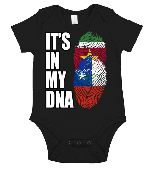 Surinamese And Chinese Vintage Heritage DNA Flag Short Sleeve Baby One-Piece