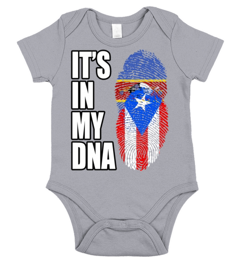 Swazi And Puerto Rican Vintage Heritage DNA Flag Short Sleeve Baby One-Piece