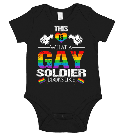 This Is What A Gay Soldier Looks Like LGBT Pride 2020 Short Sleeve Baby One-Piece