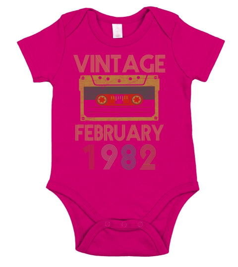 Vintage february 1982 Short Sleeve Baby One-Piece