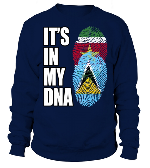 Surinamese And Saint Lucian Vintage Heritage DNA F Sweatshirt Unisex