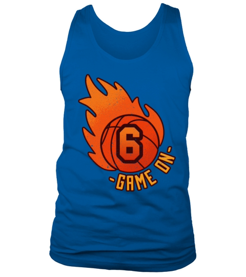 Athlete Ball Fire Game Sport Number 6 Basketball Tank Top Unisex