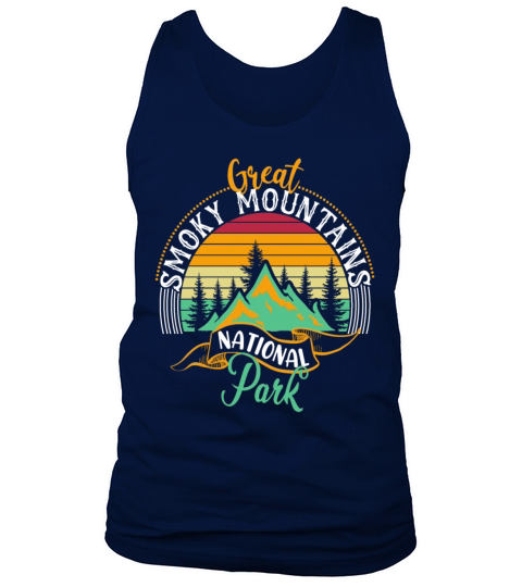 Great Smoky Mountains National Park Retro Sunset N Tank Top Unisex