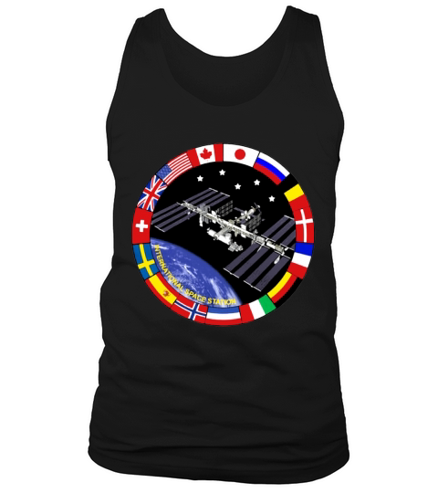 International Space Station T-Shirt NASA ISS Flag Logo Tank Top Unisex