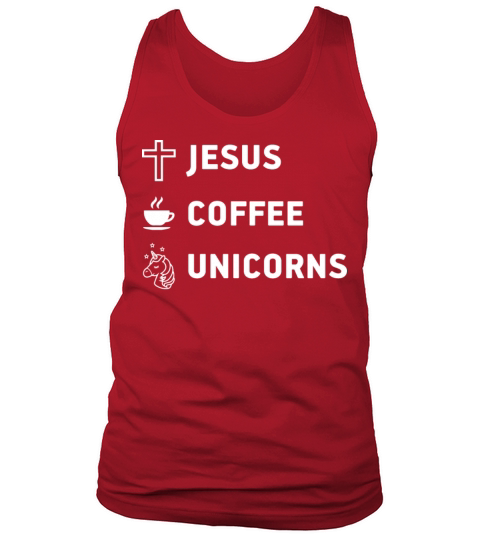 Jesus Coffee Unicorns Tank Top Unisex