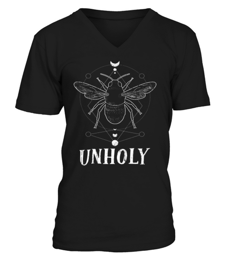 Bee Tarot Card Occult Club Unholy Gothic V-Neck T-shirt