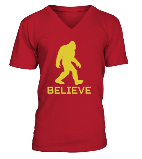 Believe Classic Bigfoot Sasquatch Silhouette T V-Neck T-shirt