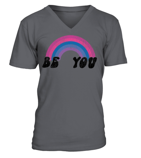 Bisexual Bi Pride Flag Rainbow Be V-Neck T-shirt