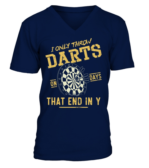 Darts Board Vintage I Only Throw V-Neck T-shirt