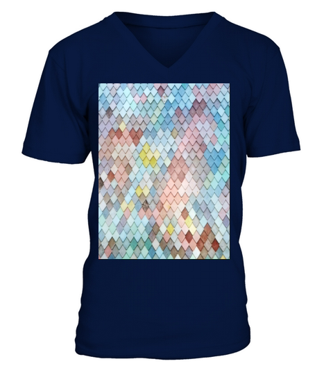 multicolored pattern V-Neck T-shirt