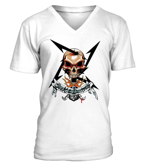 Seek &amp;amp; Destroy 1986 V-Neck T-shirt