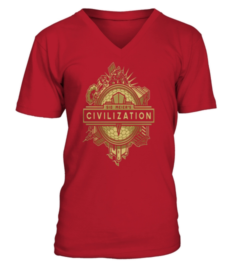 Sid Meiers civilization V-Neck T-shirt