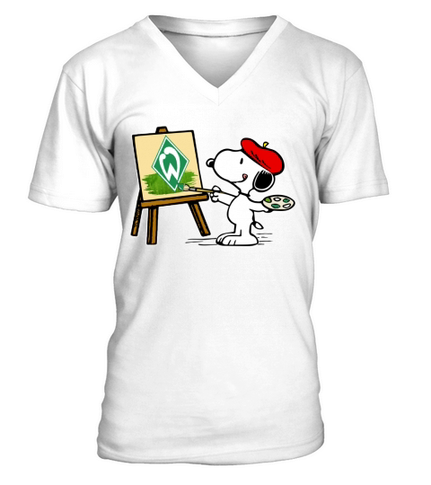 Snoopy drawing Werder Bremen V-Neck T-shirt