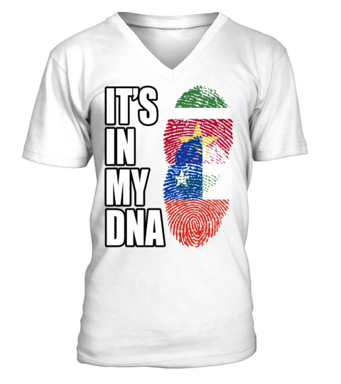 Surinamese And Chinese Vintage Heritage DNA Flag V-Neck T-shirt
