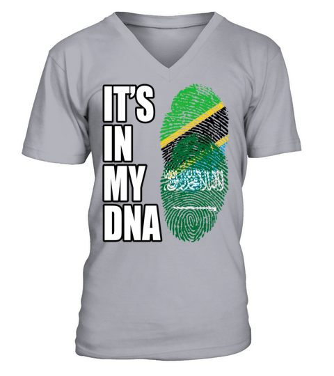 Tanzanian And Saudi Arabian Vintage Heritage DNA F V-Neck T-shirt