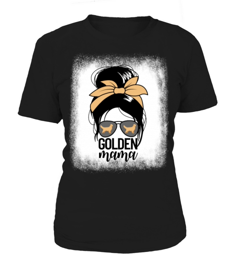 Golden Mama Messy Bun Womens Pet Golden Retriever Women's T-Shirt